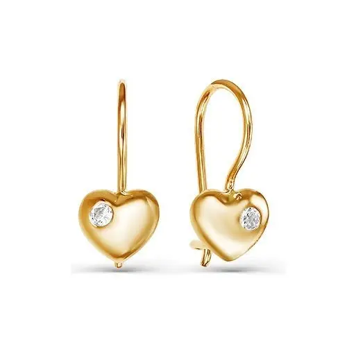 Серьги детские из красного золота