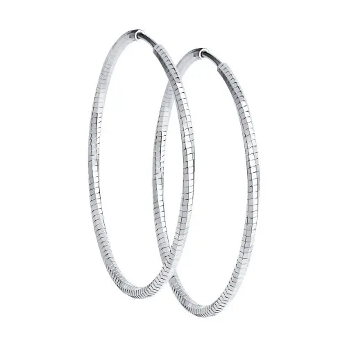 Серьги конго из серебра