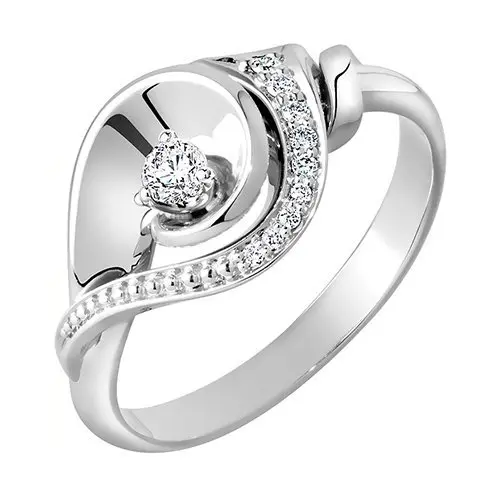 Кольцо декоративное из белого золота