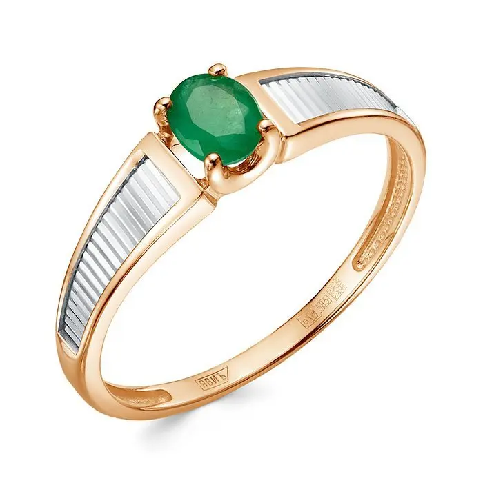 Кольцо декоративное из комбинированного золота