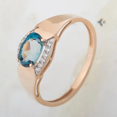 Кольцо декоративное из красного золота