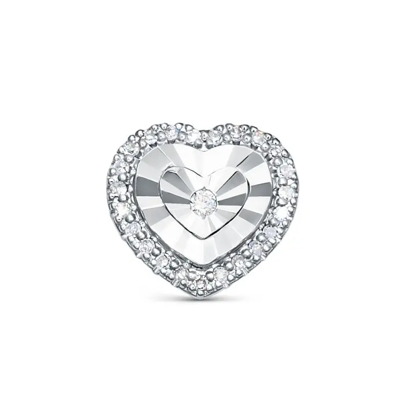 Подвеска бегунок из белого золота