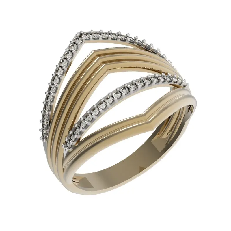 Кольцо декоративное из красного золота