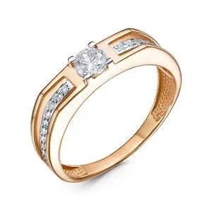 Кольцо декоративное из красного золота