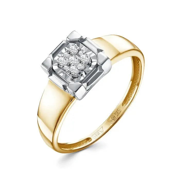 Кольцо декоративное из желтого золота