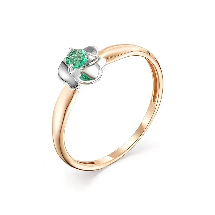 Кольцо декоративное из комбинированного золота