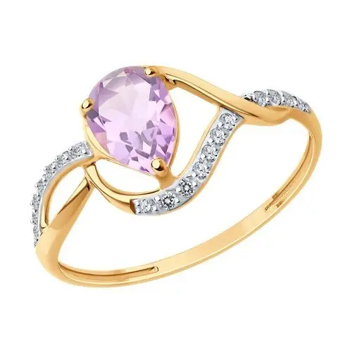 Кольцо декоративное из красного золота