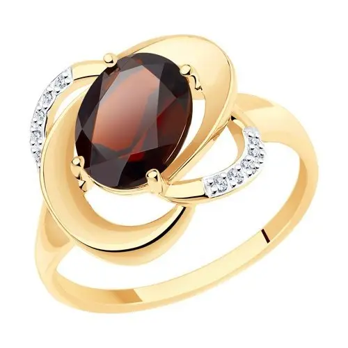 Кольцо декоративное из красного золота