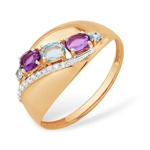 Кольцо декоративное из красного золота