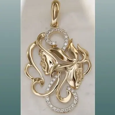 Подвеска знак зодиака из красного золота