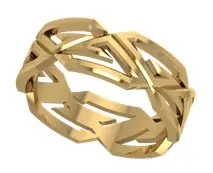 Кольцо обручальное из красного золота