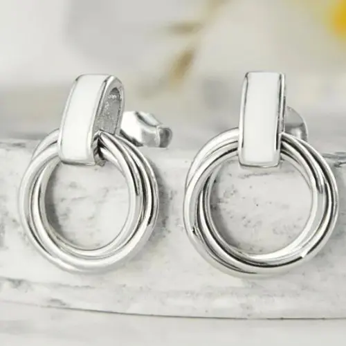 Серьги пуссеты из серебра