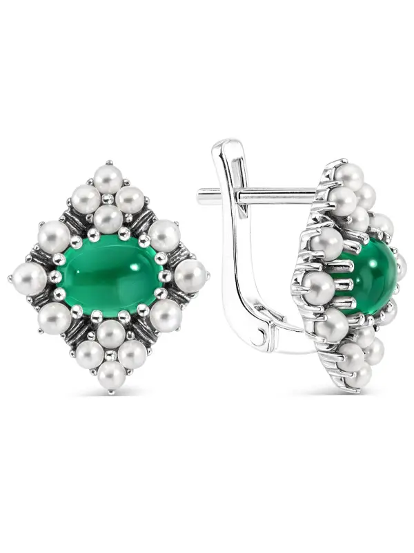 Серьги с английским замком из серебра
