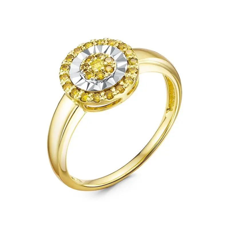 Кольцо декоративное из комбинированного золота