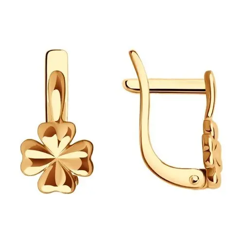 Серьги детские из красного золота
