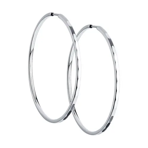 Серьги конго из серебра