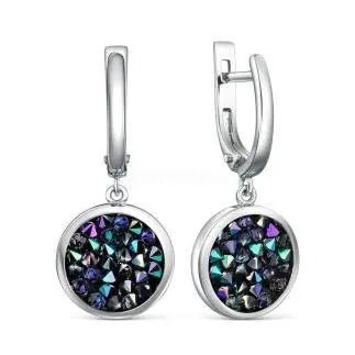 Серьги подвесные из серебра