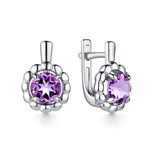 Серьги с английским замком из серебра