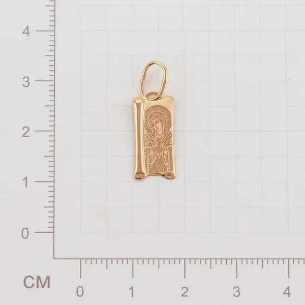 Подвеска икона из красного золота