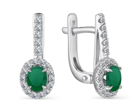 Серьги с английским замком из серебра