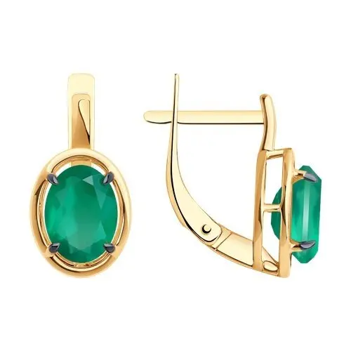 Серьги с английским замком из красного золота