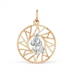 Подвеска знак зодиака из комбинированного золота