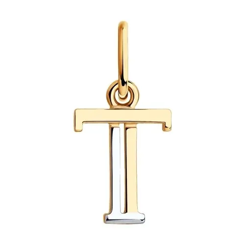 Подвеска буква из красного золота