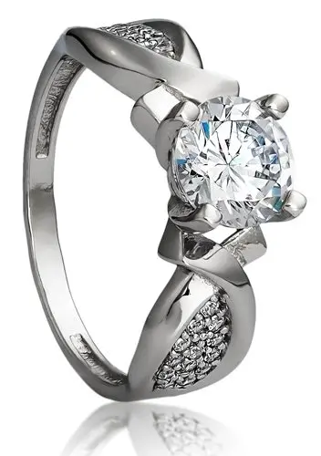 Кольцо декоративное из серебра