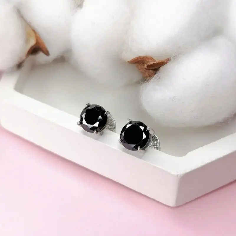 Серьги пуссеты из серебра