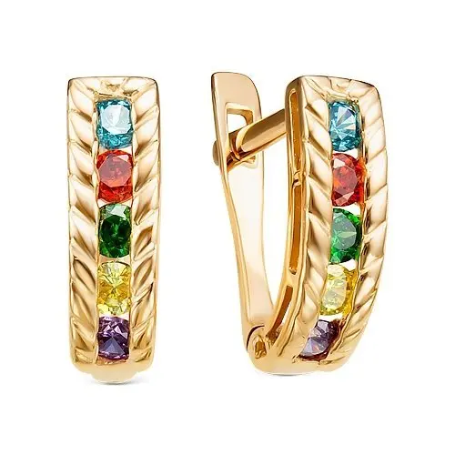 Серьги детские из красного золота