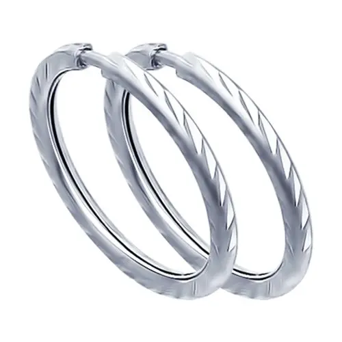 Серьги конго из серебра