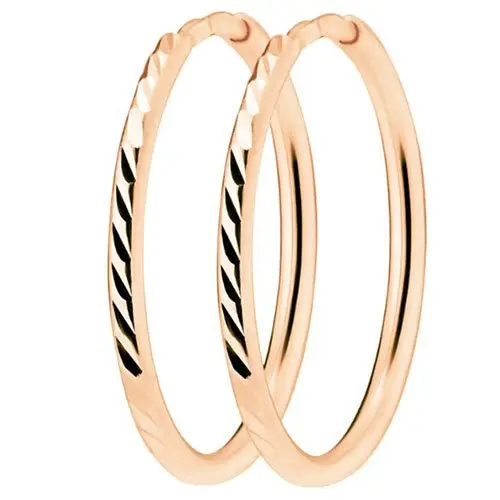 Серьги конго из красного золота