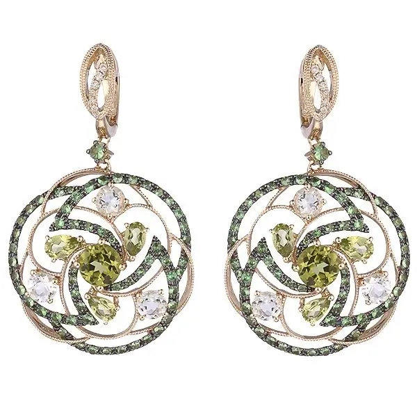 Серьги с английским замком из красного золота