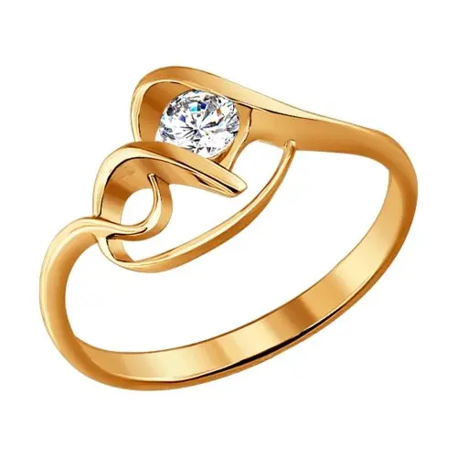 Кольцо декоративное из красного золота