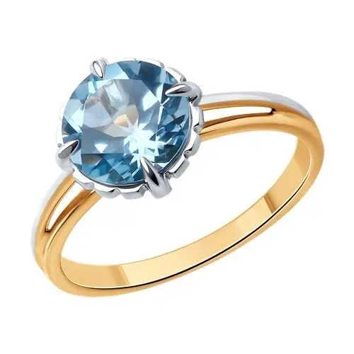 Кольцо декоративное из комбинированного золота