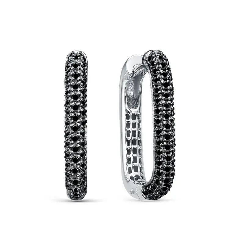 Серьги с английским замком из белого золота