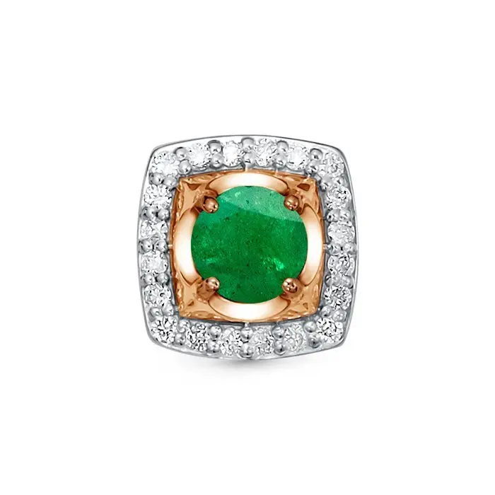 Подвеска бегунок из комбинированного золота