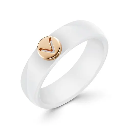 Кольцо декоративное из красного золота