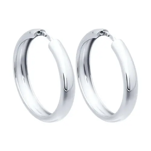 Серьги конго из серебра