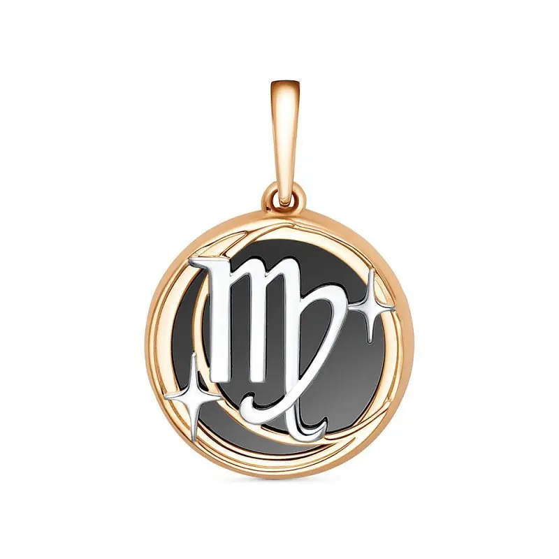 Подвеска знак зодиака из комбинированного золота
