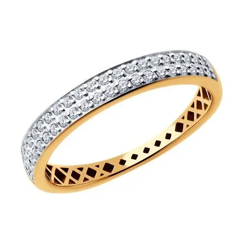 Кольцо декоративное из красного золота