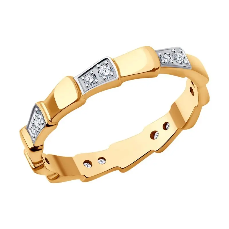 Кольцо декоративное из красного золота