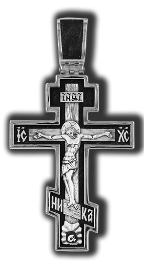 Подвеска крест из серебра