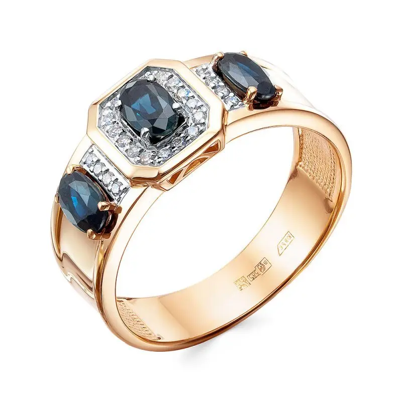 Кольцо декоративное из красного золота