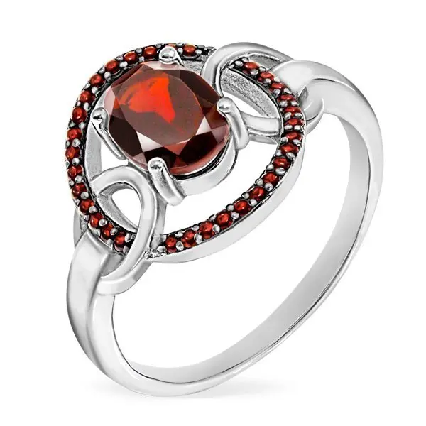 Кольцо декоративное из серебра