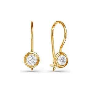 Серьги детские из красного золота