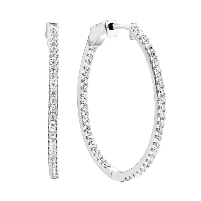 Серьги конго из серебра