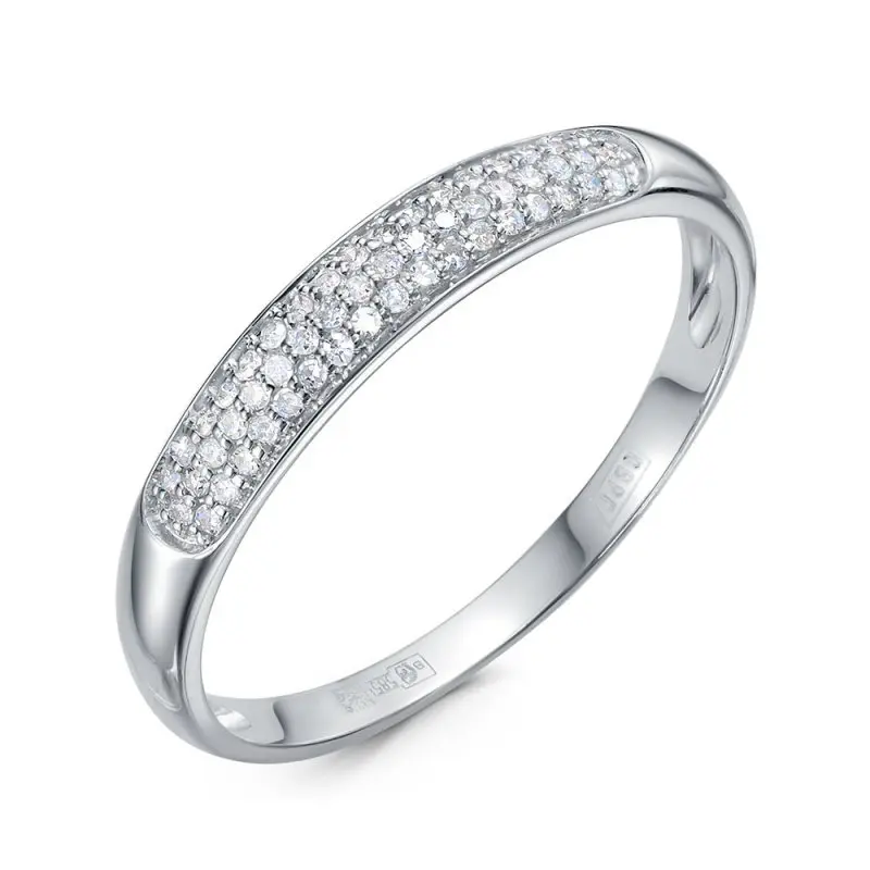 Кольцо декоративное из белого золота