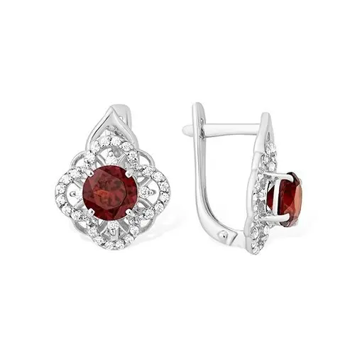 Серьги с английским замком из серебра
