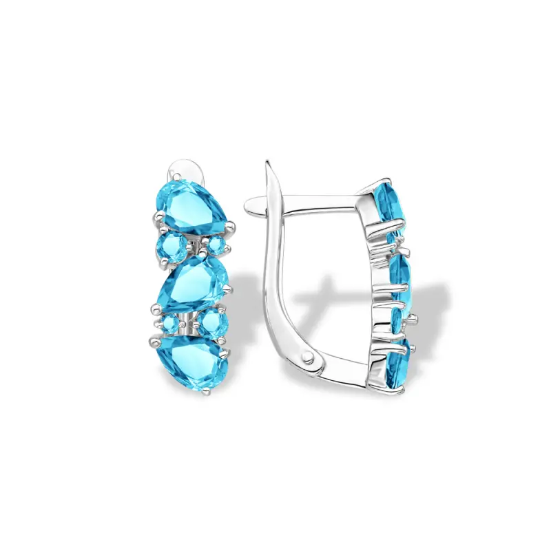 Серьги с английским замком из серебра